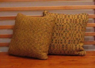 8 harness twill variation pillows in golds 16 inches
